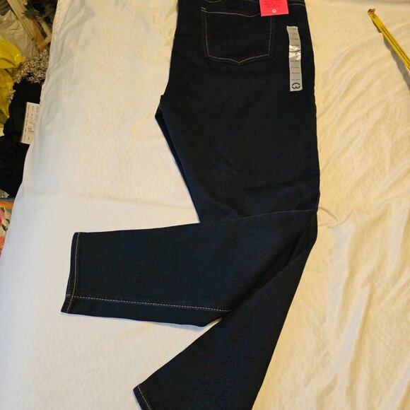 WAREHOUSE ONE Jeans bottoms up skinny shaping jeans Size 24+ Reg Dark Denim NWT - Picture 4 of 13